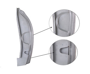 Lockpost, Left, For Low 3 Hole Striker Plate. 356At2 Cabriolet  (64450204121)