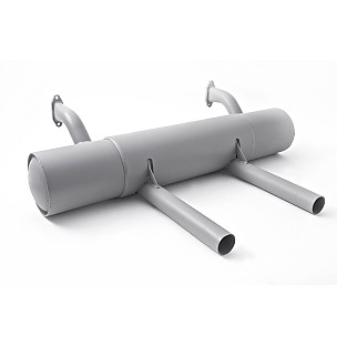 Rear exhaust for Porsche 356A &bull; 1957 &bull; 1600 S (616/2 T2) &bull; Cabrio A T2 &bull; Manual Gearbox, 4 Speed