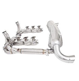 Stainless steel exhaust kit with removal of intermediate silencer for Porsche 911 74-77 + 912E &bull; 1976 &bull; 2.7 &bull; Coupe &bull; Manual Gearbox, 4 Speed
