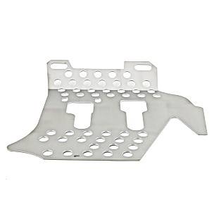 Perforated aluminium floor for pedal assembly and passenger side for Porsche 911 74-77 + 912E &bull; 1974 &bull; 2.7 Carrera &bull; Coupe &bull; Manual Gearbox, 4 Speed