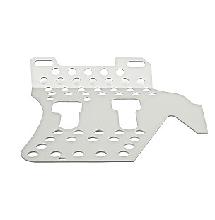 Perforated aluminium floor for pedal assembly and passenger side for Porsche 911 74-77 + 912E &bull; 1974 &bull; 2.7 Carrera &bull; Targa &bull; Manual Gearbox, 4 Speed