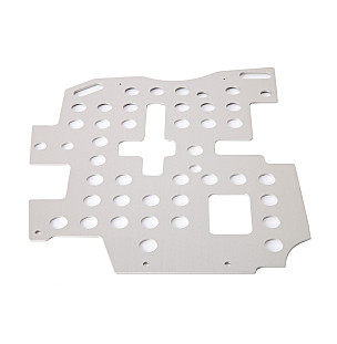 Perforated aluminium floor for pedal assembly and passenger side for Porsche 964 &bull; 1992 &bull; 964 Rs &bull; Coupe &bull; Manual Gearbox, 5 Speed