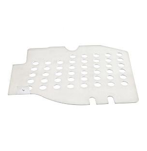 Perforated aluminium floor for pedal assembly and passenger side for Porsche 911 70-73 &bull; 1973 &bull; 2.4T-E &bull; Targa &bull; Manual Gearbox, 4 Speed