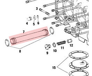 Oil Return Tube, Original Style For 911 964 993 1965-1998  (90110735101)