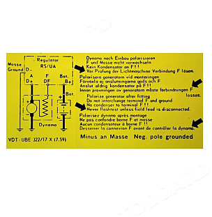 Engine label for Porsche 356C &bull; 1963 &bull; 1600 C (616/15) &bull; Cabrio C &bull; Manual Gearbox, 4 Speed