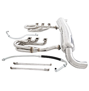 Complete exhaust kit (version with stainless steel spaghettis) for Porsche 911 74-77 + 912E &bull; 1976 &bull; 2.7 &bull; Coupe &bull; Manual Gearbox, 4 Speed