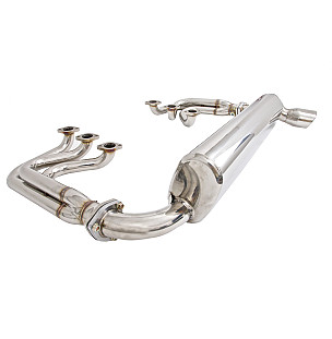 Stainless steel spaghetti exhaust kit + stainless steel silencer for Porsche 964 &bull; 1989 &bull; 964 Carrera 4 &bull; Coupe &bull; Manual Gearbox, 5 Speed