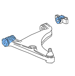 Front triangle silent block kit for Porsche 944 85-88 &bull; 1987 &bull; 944 S &bull; Coupe &bull; Manual Gearbox, 5 Speed