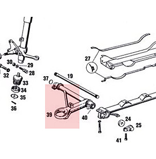 Crossbar and triangle and arm for Porsche 911 74-77 + 912E &bull; 1976 &bull; 912E &bull; Coupe &bull; Manual Gearbox, 5 Speed