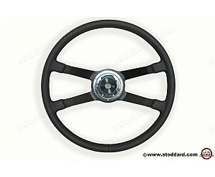 Steering Wheel, Leather Wrapped Vdm 420mm For 911 912 1965-1973 And 914  (90134708110)