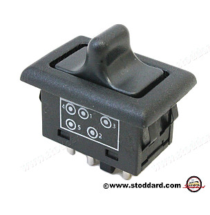 Window mechanism button for Porsche 964 &bull; 1990 &bull; 964 Carrera 2 &bull; Cabrio &bull; Manual Gearbox, 5 Speed