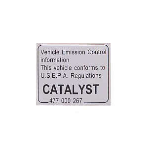 Engine label for Porsche 924S &bull; 1986 &bull; 924S 2.5 &bull; Coupe &bull; Manual Gearbox, 5 Speed