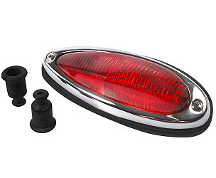 Teardrop Taillight Assembly, Red, Left 356A, 356B, 356C.  (64463140300)