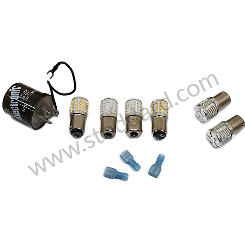 VIN90110212 - Complete LED 12V Exterior Light Set For USA (white front turn signals/red rears) 356A T1. for Porsche 