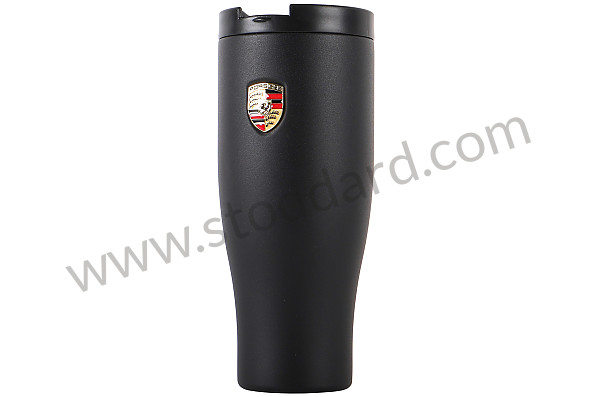 WAP0500680M002 - Extra Large Insulated 30oz Thermo Coffee Cup Black with Porsche Crest for Porsche 