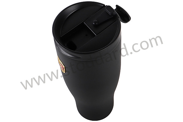 WAP0500680M002 - Extra Large Insulated 30oz Thermo Coffee Cup Black with Porsche Crest for Porsche 