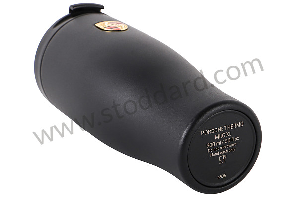 WAP0500680M002 - Extra Large Insulated 30oz Thermo Coffee Cup Black with Porsche Crest for Porsche 