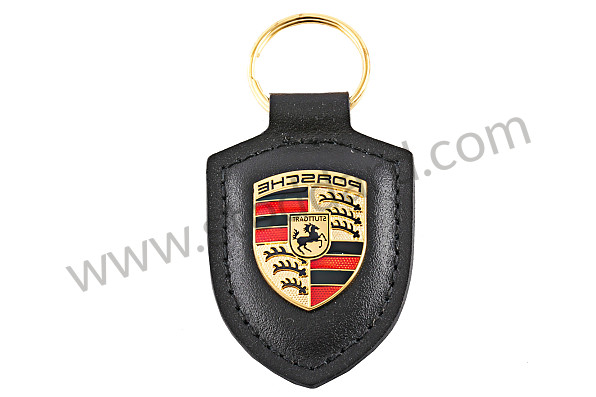 WAP0500900E - Leather Porsche Crest Fob, Black for Porsche 