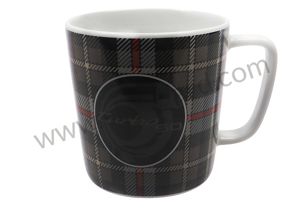 WAP0501500S50Y - COLLECTOR'S MUG N&deg;8 50 YEARS TURBO - BLACK TARTAN for Porsche 
