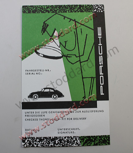 WKD420230 - Pre Delivery Final Inspection Label For 356 for Porsche 