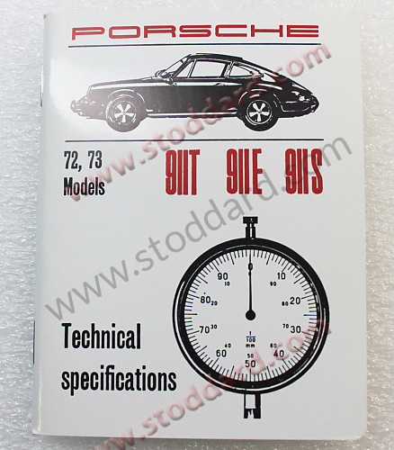 WKD422020 - Specification Book Specbook 911 1972-73 for Porsche 