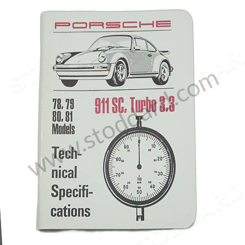 WKD422720 - Technical Specifications Book 911 1978-81, Sc, Turbo 3.3 for Porsche 