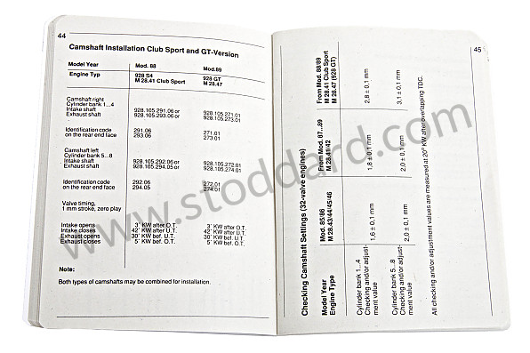WKD423220 - TYPES, DIMEN., TOL. - 928 for Porsche 