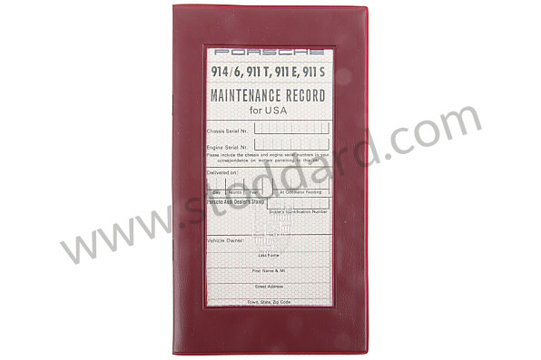 WKD43152010 - Vehicle Service Booklet With Case For 911 1970-1973 And 914-6 Wkd43152010 for Porsche 