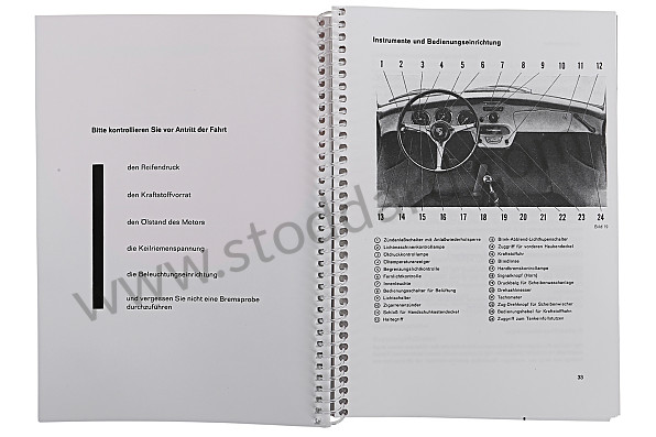 WKD460210 - USER AND TECHNICAL MANUAL FOR YOUR VEHICLE IN GERMAN 356 C for Porsche 