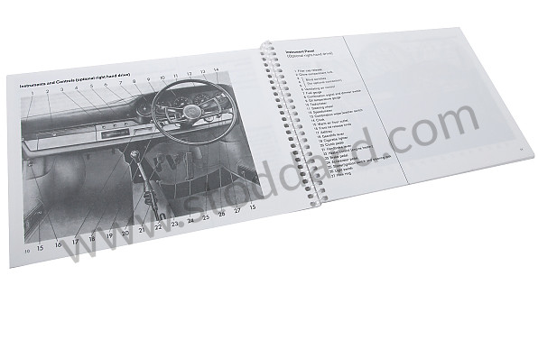 WKD461220 - USER AND TECHNICAL MANUAL FOR YOUR VEHICLE IN ENGLISH 911 T 1968 for Porsche 