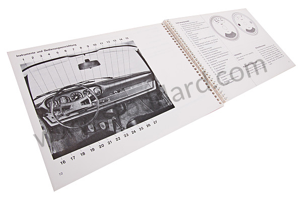 WKD461310 - USER AND TECHNICAL MANUAL FOR YOUR VEHICLE IN GERMAN 911 T 1969 for Porsche 