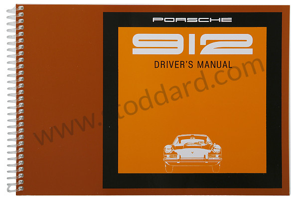 WKD461620 - USER AND TECHNICAL MANUAL FOR YOUR VEHICLE IN ENGLISH 912 1969 for Porsche 