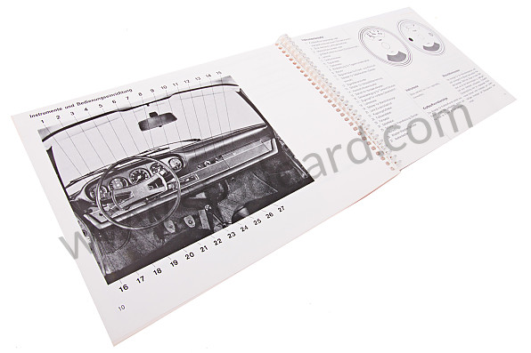 WKD461710 - USER AND TECHNICAL MANUAL FOR YOUR VEHICLE IN GERMAN 911 T 1970 for Porsche 
