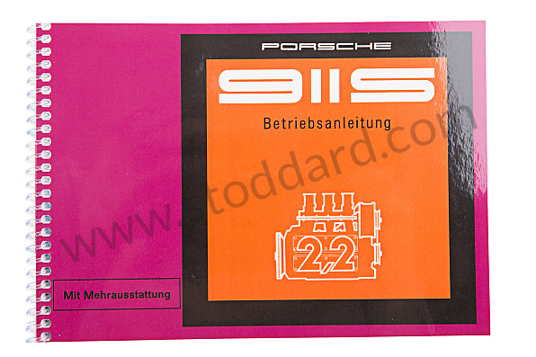 WKD461910 - USER AND TECHNICAL MANUAL FOR YOUR VEHICLE IN GERMAN 911 S 1970 for Porsche 