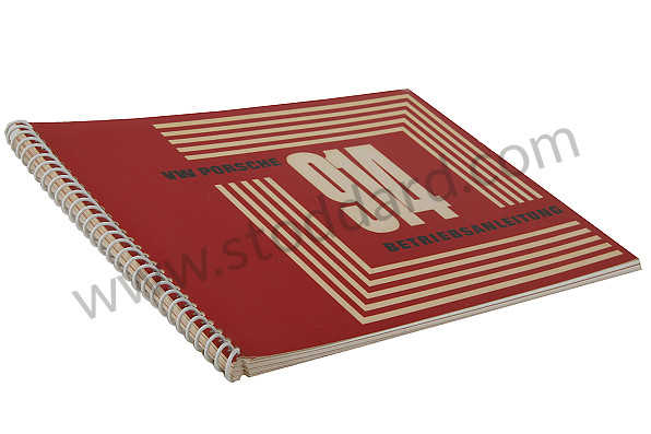WKD462010 - USER AND TECHNICAL MANUAL FOR YOUR VEHICLE IN GERMAN 914 1970 for Porsche 
