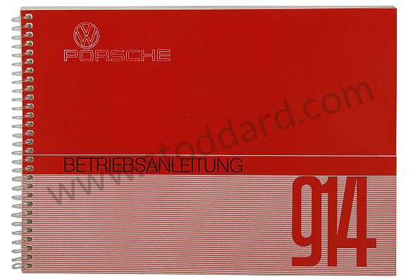 WKD462610 - USER AND TECHNICAL MANUAL FOR YOUR VEHICLE IN GERMAN 914 1971 for Porsche 
