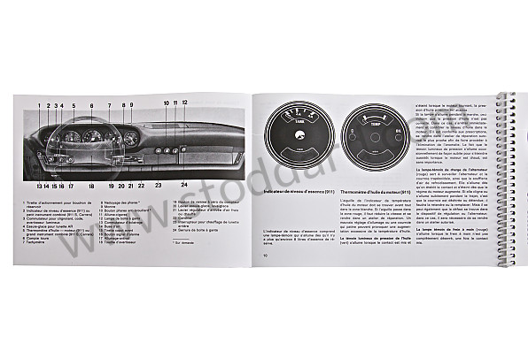 WKD465130 - USER AND TECHNICAL MANUAL FOR YOUR VEHICLE IN FRENCH 911 /74 911 CARRERA for Porsche 