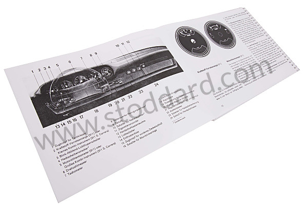 WKD465910 - USER AND TECHNICAL MANUAL FOR YOUR VEHICLE IN GERMAN 911 /75 911 CARRERA for Porsche 