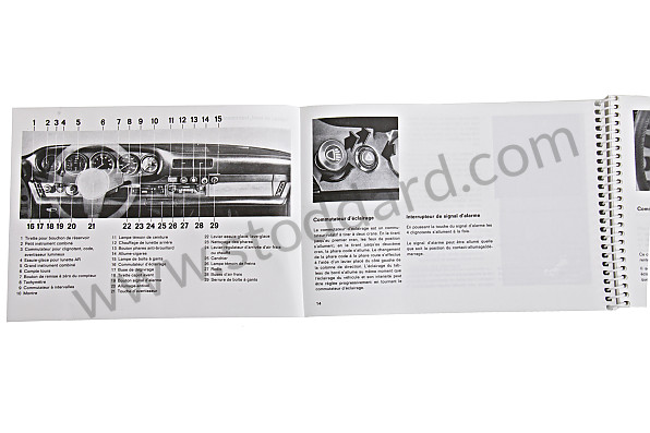 WKD467230 - USER AND TECHNICAL MANUAL FOR YOUR VEHICLE IN FRENCH 911 /77 CARRERA 3,0 for Porsche 
