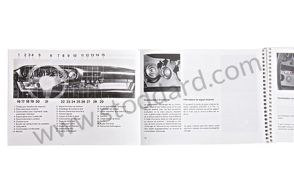 WKD467730 - USER AND TECHNICAL MANUAL FOR YOUR VEHICLE IN FRENCH 911 SC 1978 for Porsche 