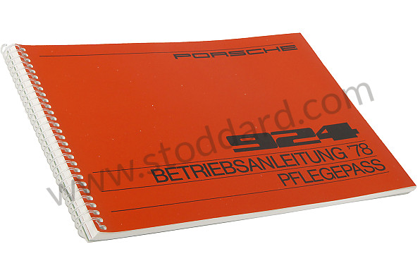 WKD467910 - USER AND TECHNICAL MANUAL FOR YOUR VEHICLE IN GERMAN 924 1978 for Porsche 