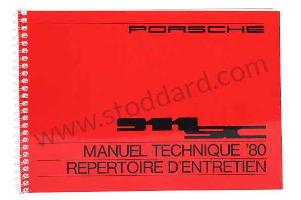 WKD468630 - USER AND TECHNICAL MANUAL FOR YOUR VEHICLE IN FRENCH 911 SC 1980 for Porsche 