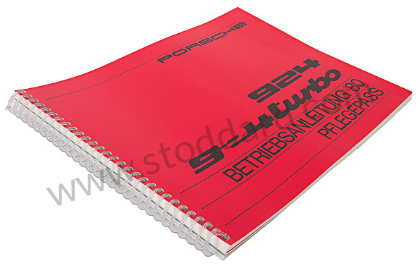 WKD468710 - USER AND TECHNICAL MANUAL FOR YOUR VEHICLE IN GERMAN 924 TURBO 1980 for Porsche 