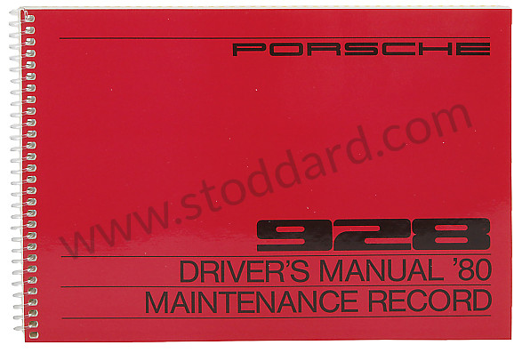WKD468920 - USER AND TECHNICAL MANUAL FOR YOUR VEHICLE IN ENGLISH 928 1980 for Porsche 