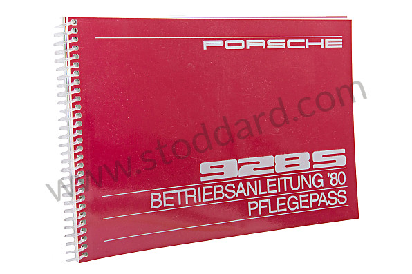 WKD469310 - USER AND TECHNICAL MANUAL FOR YOUR VEHICLE IN GERMAN 928 S 1980 for Porsche 
