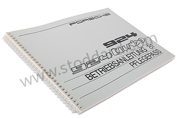 WKD469510 - USER AND TECHNICAL MANUAL FOR YOUR VEHICLE IN GERMAN 924 TURBO 1981 for Porsche 