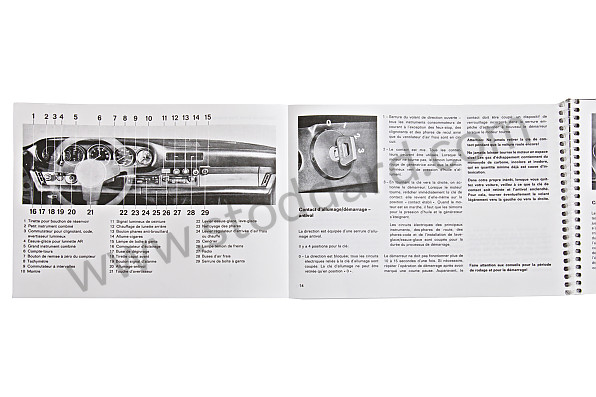WKD469730 - USER AND TECHNICAL MANUAL FOR YOUR VEHICLE IN FRENCH 911 SC 1981 for Porsche 