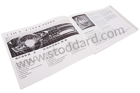 WKD469810 - USER AND TECHNICAL MANUAL FOR YOUR VEHICLE IN GERMAN 911 TURBO  1981 for Porsche 