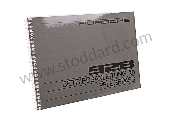 WKD469910 - USER AND TECHNICAL MANUAL FOR YOUR VEHICLE IN GERMAN 928 1981 for Porsche 
