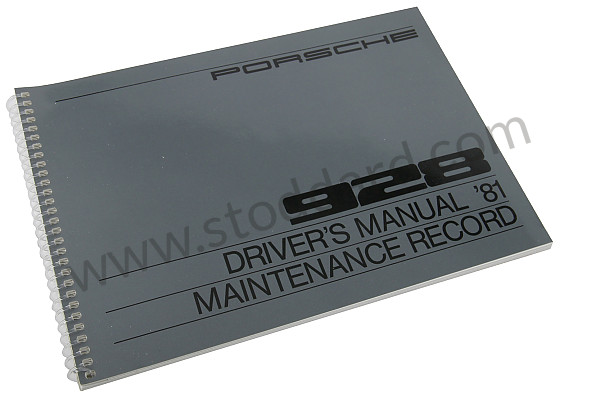 WKD469920 - USER AND TECHNICAL MANUAL FOR YOUR VEHICLE IN ENGLISH 928 1981 for Porsche 